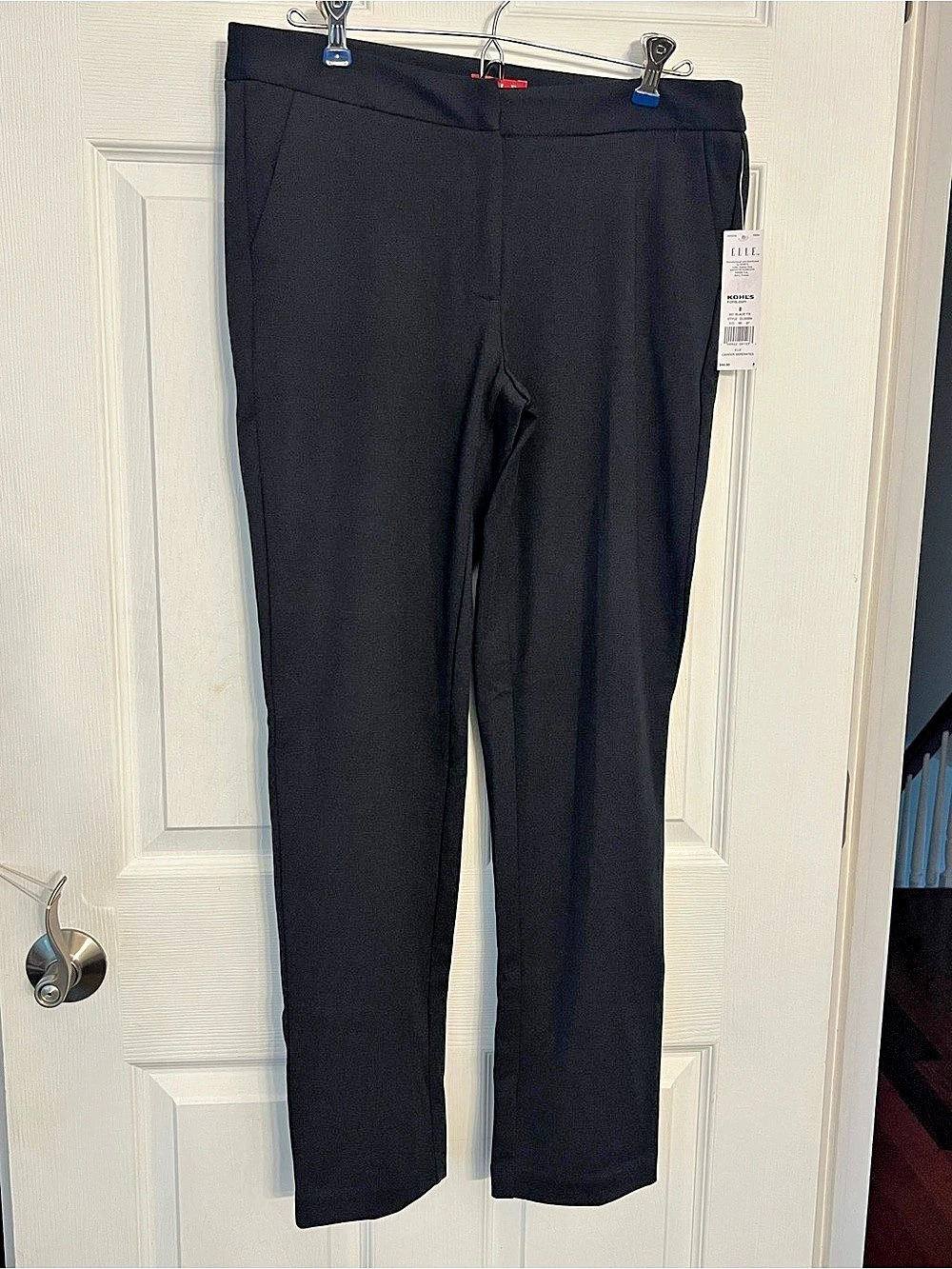 ELLE Black Straight Leg Pants